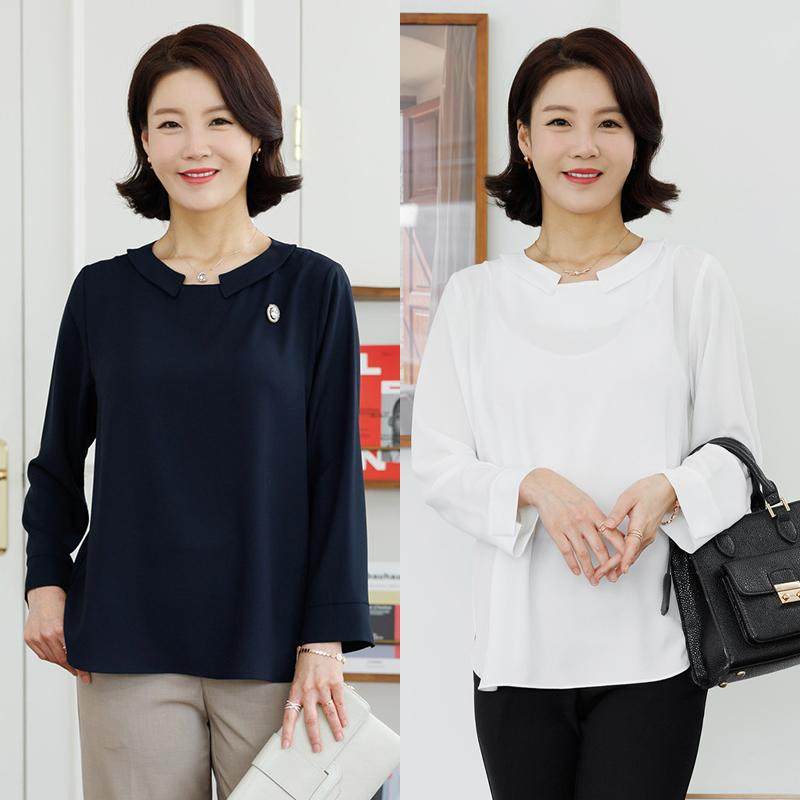 中老年春季女装洋气时尚衬衫