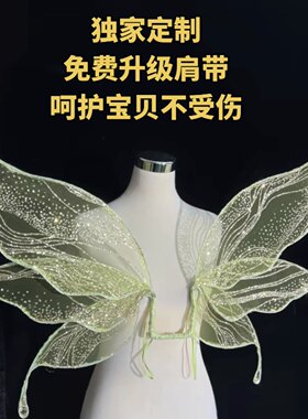 蝴蝶蜻蜓精灵翅膀道具仙女儿童成人精灵翅膀摄影道具演出翅膀