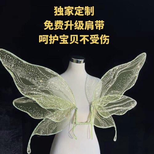 蝴蝶蜻蜓精灵翅膀道具仙女儿童成人精灵翅膀摄影道具演出翅膀