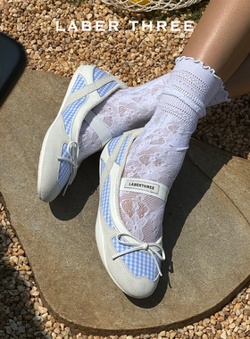 LABERTHREE 2025秋季芭蕾休闲优雅拼色层次感玛丽珍时尚舒适单鞋