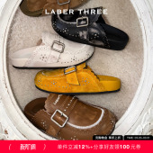 香榭美学钉珠博肯女复古休闲外穿一脚蹬拖鞋 LABERTHREE26春季 新品