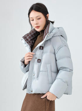 短款90%白鸭绒2025冬季新品羽绒服女冬季加厚小个子面包服外套
