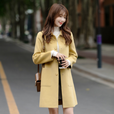 双面呢羊绒大衣女外套