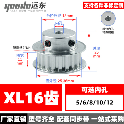xl16同步轮传动带外径精加工