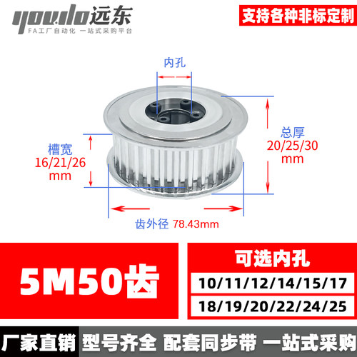 5m50齿免键涨紧套同步