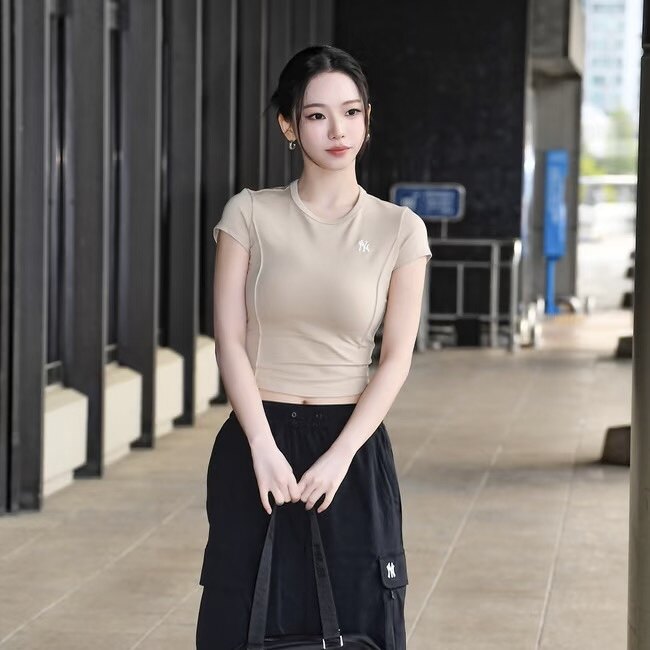 韩国代购陈先生韩国mlb短袖T恤半截袖女款2026新款正品3FTSB1163