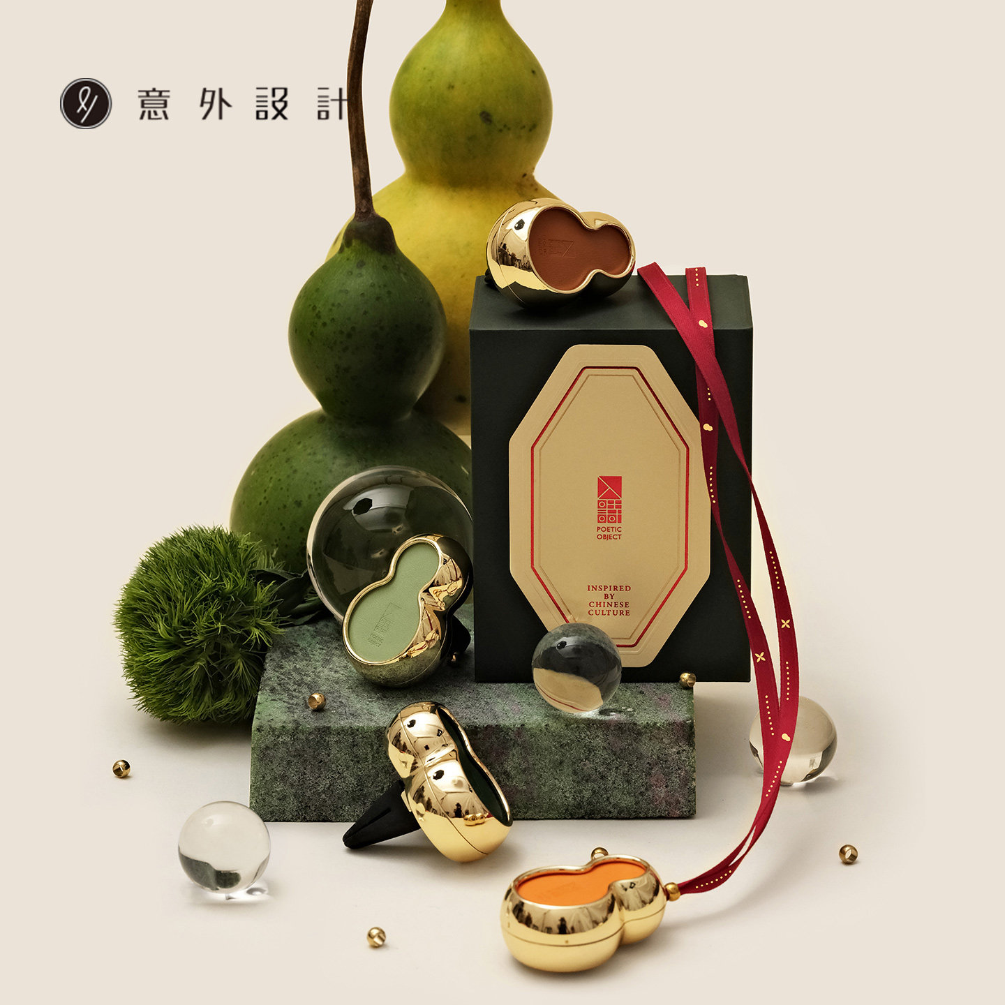 意外设计福禄车载香薰出风口香氛车内装饰摆件高颜值礼物送男友