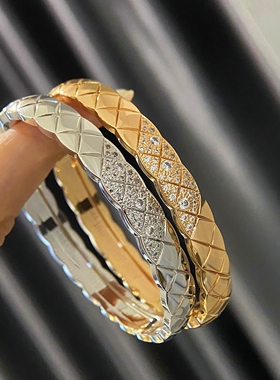 CNC工艺菱格纹手镯质感满分