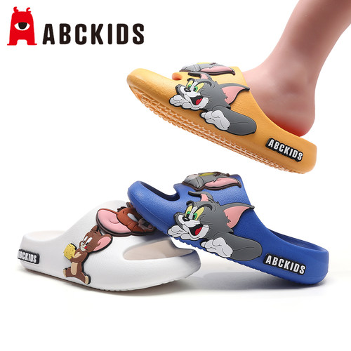 Abckida儿童新款猫和老鼠凉拖鞋