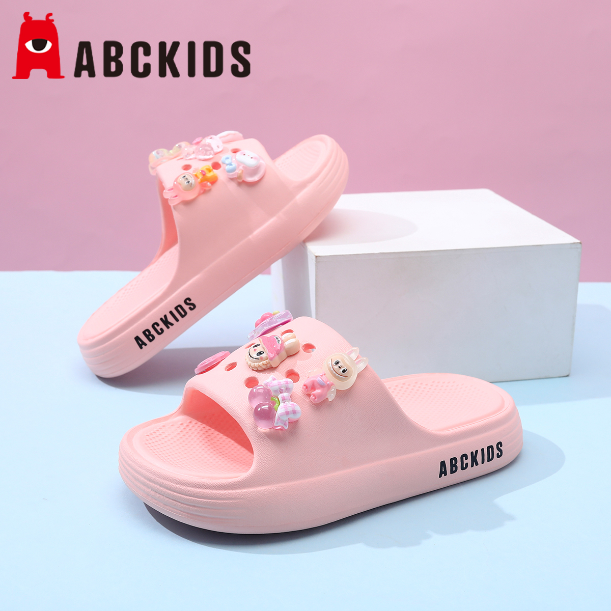 Abckids儿童新款水晶拉布布凉拖