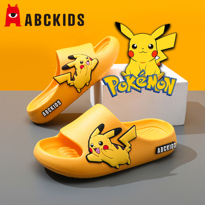 Abckids儿童新款皮卡丘凉拖鞋