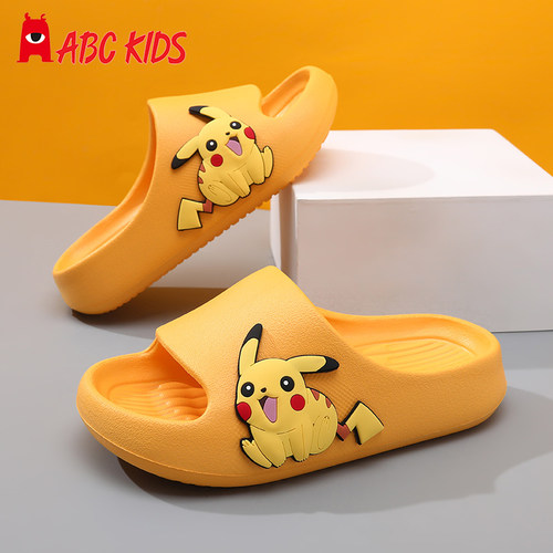 abckids皮卡丘儿童拖鞋