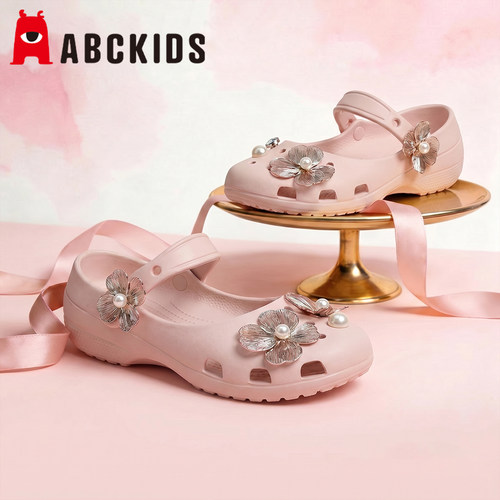 abckids儿童洞洞鞋法式芭蕾舞拖