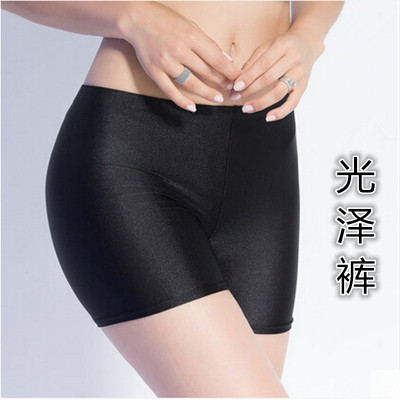 夏季光滑弹力纯色安全打底裤女女