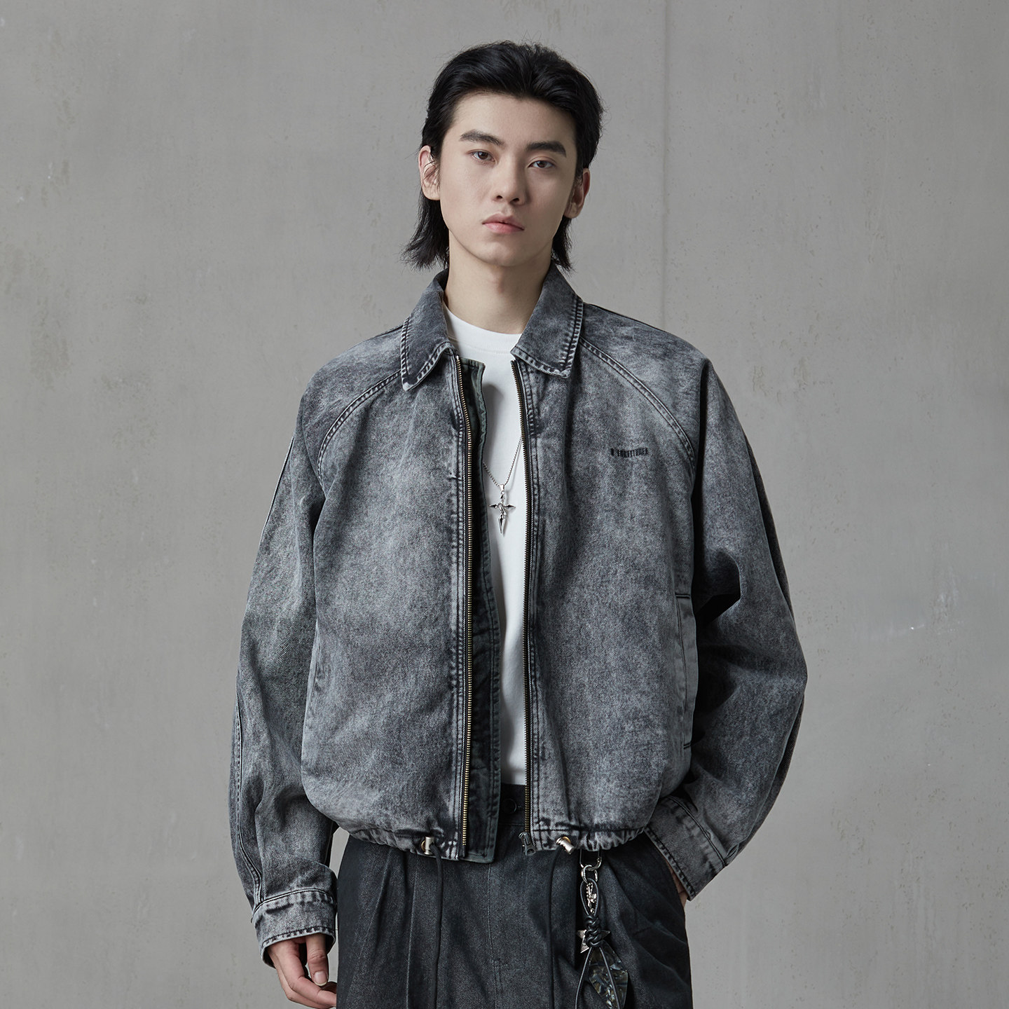 hebbles/亨佰仕美式复古水洗做旧夹克男款2025新款宽松休闲外套