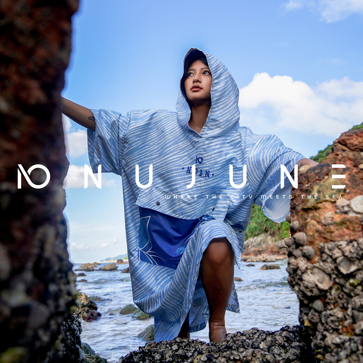 nu-june潜水速干斗篷衣成人浴巾