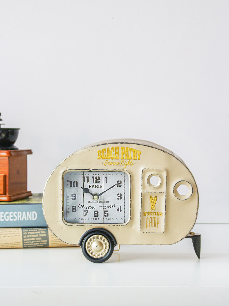 MJK创意装饰做旧摆件小时钟