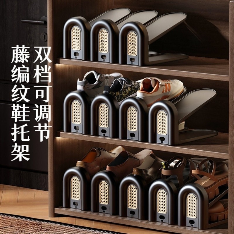 中古风鞋架分层隔板鞋柜可调节鞋子收纳神器折叠宿舍鞋托放鞋箱,收纳整理,鞋子收纳架,淘宝优惠券,粉丝福利购,淘宝优惠卷