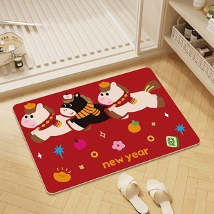 马年地垫浴室吸水地垫厕所垫硅藻泥脚垫地毯卫浴吸水卫生间速干垫