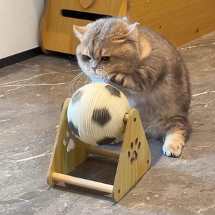 猫咪玩具立式猫抓板耐磨不掉屑猫抓剑麻球猫爪板自嗨解闷磨爪神器