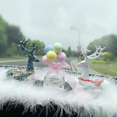 一路平安鹿汽车摆件车载香薰车内饰创意车上中控台装饰用级感