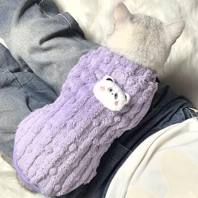 0到3个月小猫咪衣服幼猫超小德绒秋冬款保暖小奶猫衣服防掉毛背心