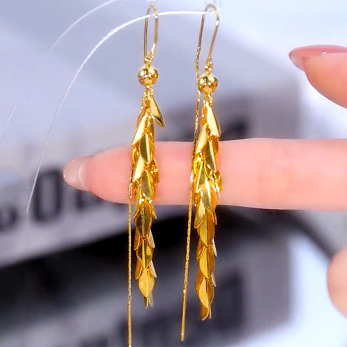 金枝玉叶耳环麦穗流苏耳线时尚