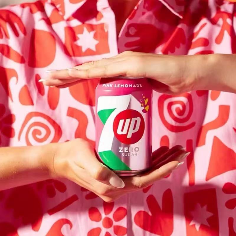 英国进口粉色少女女神七喜7UP无