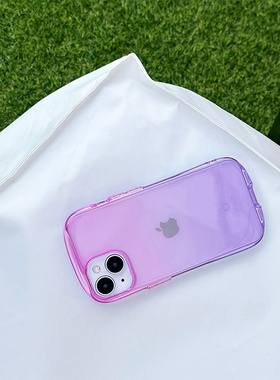 iFace透明渐变色手机壳适用iphone15 pro max防摔14 pro max苹果15plus/14plus夏日小清新软壳Hamee手机套