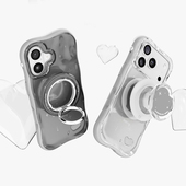 iFace爱心镜子气囊磁吸手机支架指环扣防BeBing闪亮防脱落