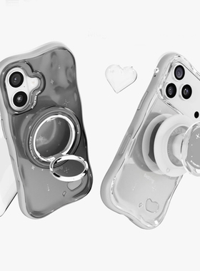 iFace爱心镜子气囊磁吸手机支架指环扣防BeBing闪亮防脱落