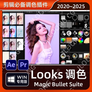 AE PR插件looks红巨星MagicBullet2026磨皮降噪调色电影滤镜 win