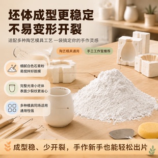 陶艺陶瓷模具石膏粉特级超白特细倒模陶艺模具diy雕塑翻模制作