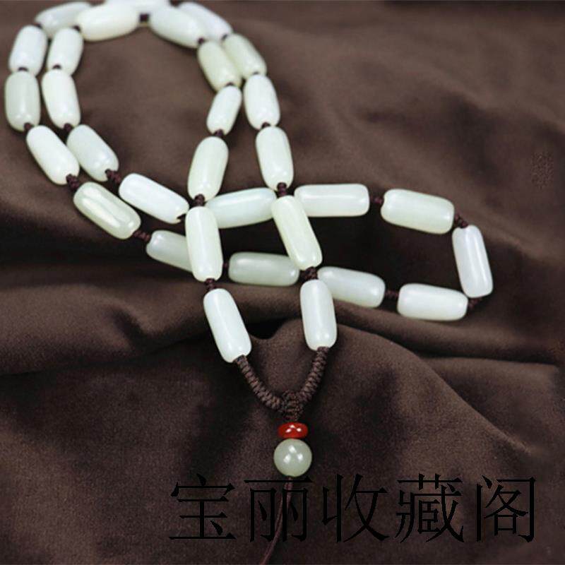 保真和田玉手编项链绳男女翡翠玉佩挂脖吊坠挂绳玉器挂配珠链绳子