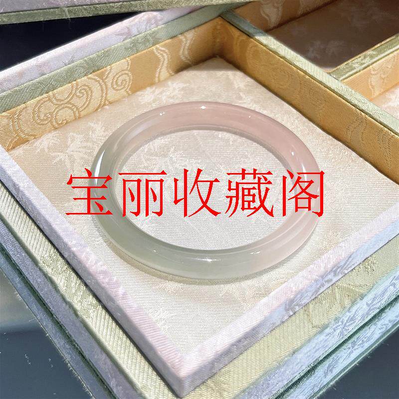 春带彩玛瑙手镯送女友冰种荔枝冻玛瑙少女叮当镯夏日半山水玉髓镯