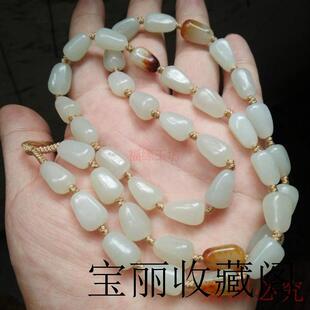 和田玉籽料项链挂绳白玉挂绳观音佛貔貅玉佩红沁皮玉坠子吊坠绳子