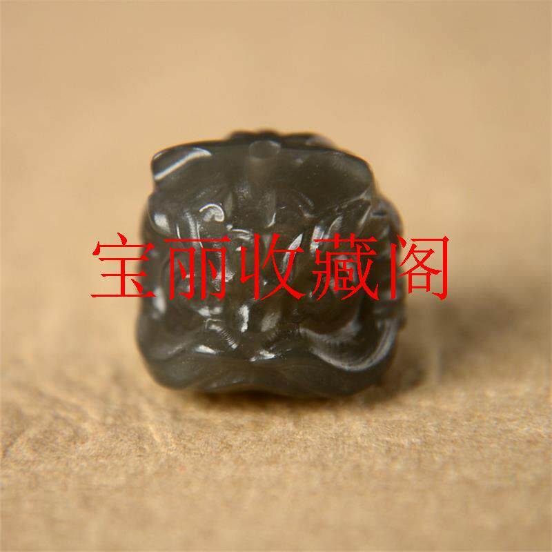 和田玉羊脂玉精雕醒狮手工串珠编织饰品手链吊坠配珠配饰狮狮如意