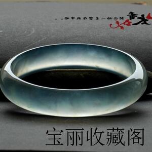 正宗缅甸玉石手镯天然a货玻璃种翡翠玉镯子起荧光晴水蓝飘花手环