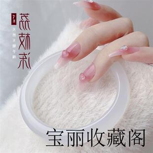 纯天然冰种白玉髓手镯细条少女款荔枝冻玉镯玛瑙网红叮当镯子女款