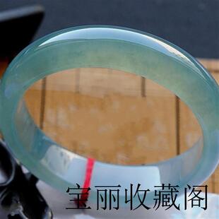 正品玉石手镯天然缅甸翡翠A货玻璃种晴水绿玉镯翠玉手环女款首饰