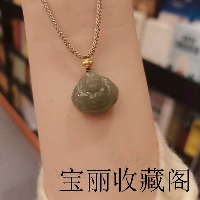新疆和田玉抱抱佛项链晴水料深晴浅晴如意玉吊坠轻奢情侣送礼物
