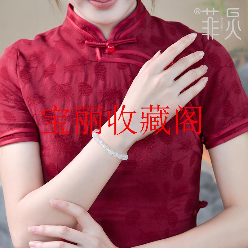 新品斯里兰卡白月光冰种水润冰透蓝月光石手链月亮石单圈处理送人
