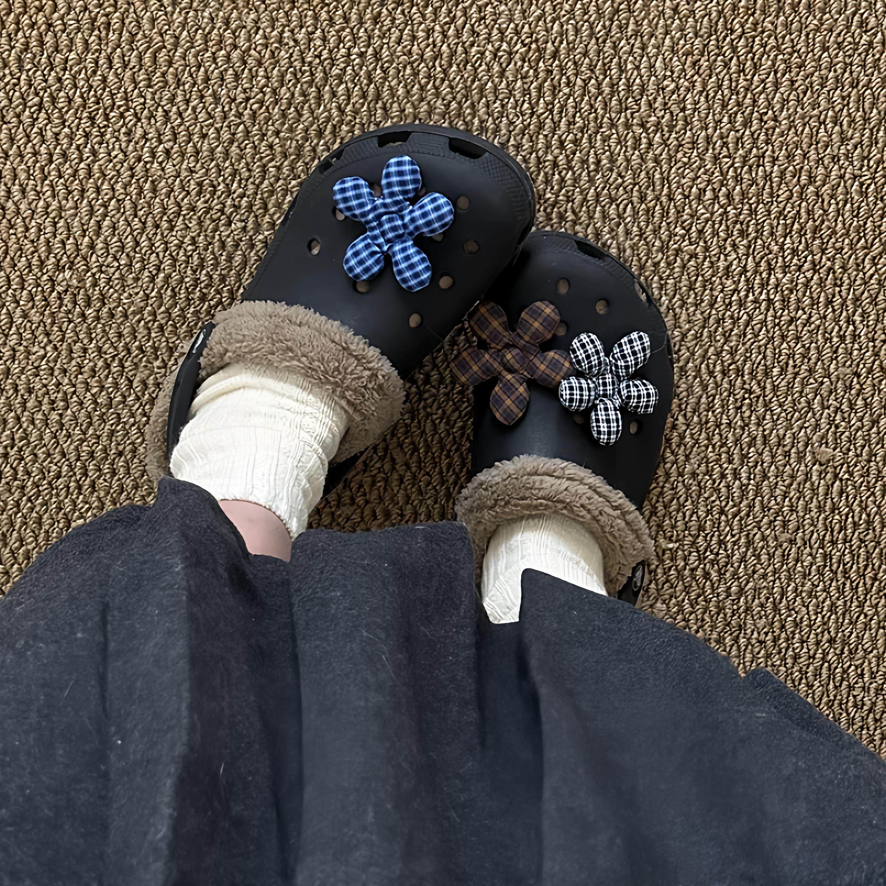 适用厨师鞋勃肯鞋洞洞鞋毛绒内胆冬季保暖加绒加厚毛绒可拆卸鞋套,女鞋,洞洞鞋,淘宝优惠券,粉丝福利购,淘宝优惠卷