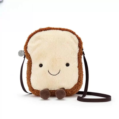 英国Jellycat趣味吐司包斜挎毛绒玩偶舒适送女生礼物超萌少女风