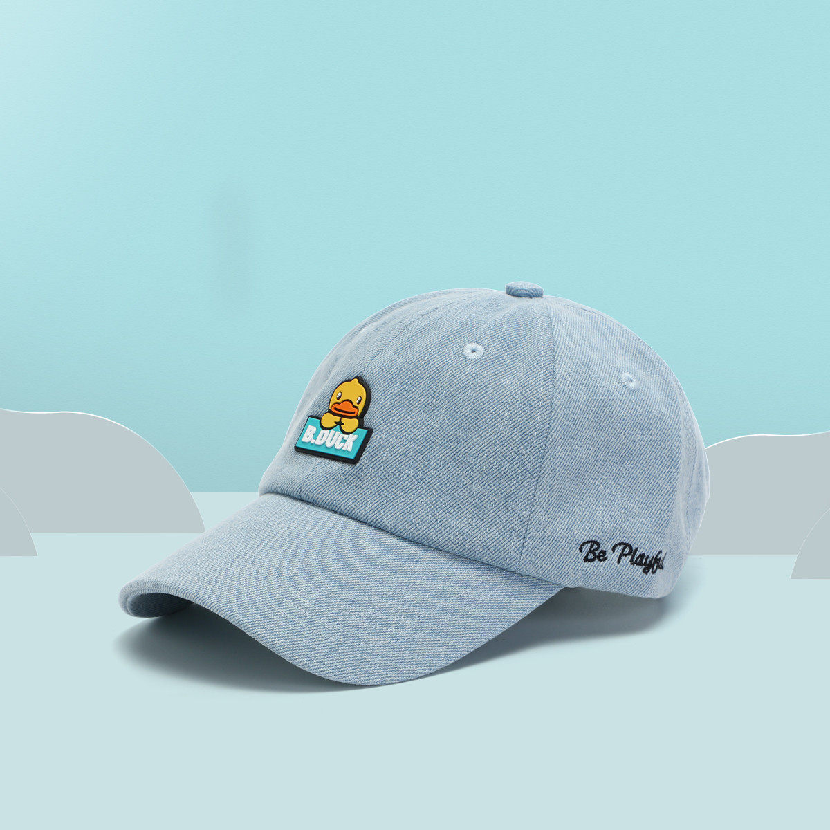 duck小黄鸭帽子2022年春秋新品儿童鸭舌帽简约洋气男童遮阳帽潮