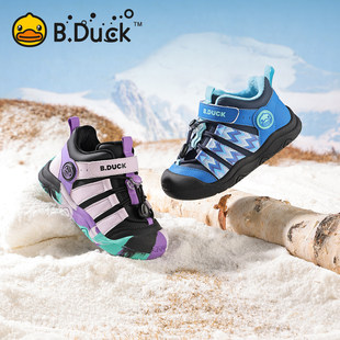 女童鞋 B.Duck小黄鸭儿童加绒运动鞋 男童户外减保暖休闲鞋 新款 冬季