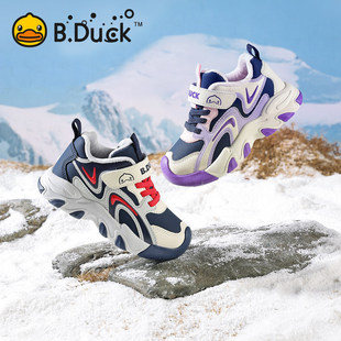 男童二棉鞋 新款 女童防滑跑步 冬季 B.Duck小黄鸭儿童加绒保暖运动鞋