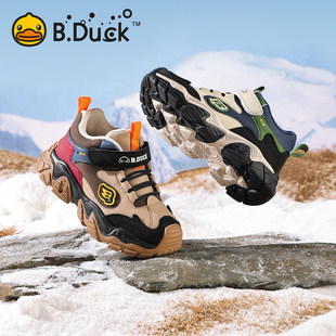 休闲鞋 B.Duck小黄鸭儿童防滑运动鞋 男童加绒保暖户外棉鞋 新款 冬季