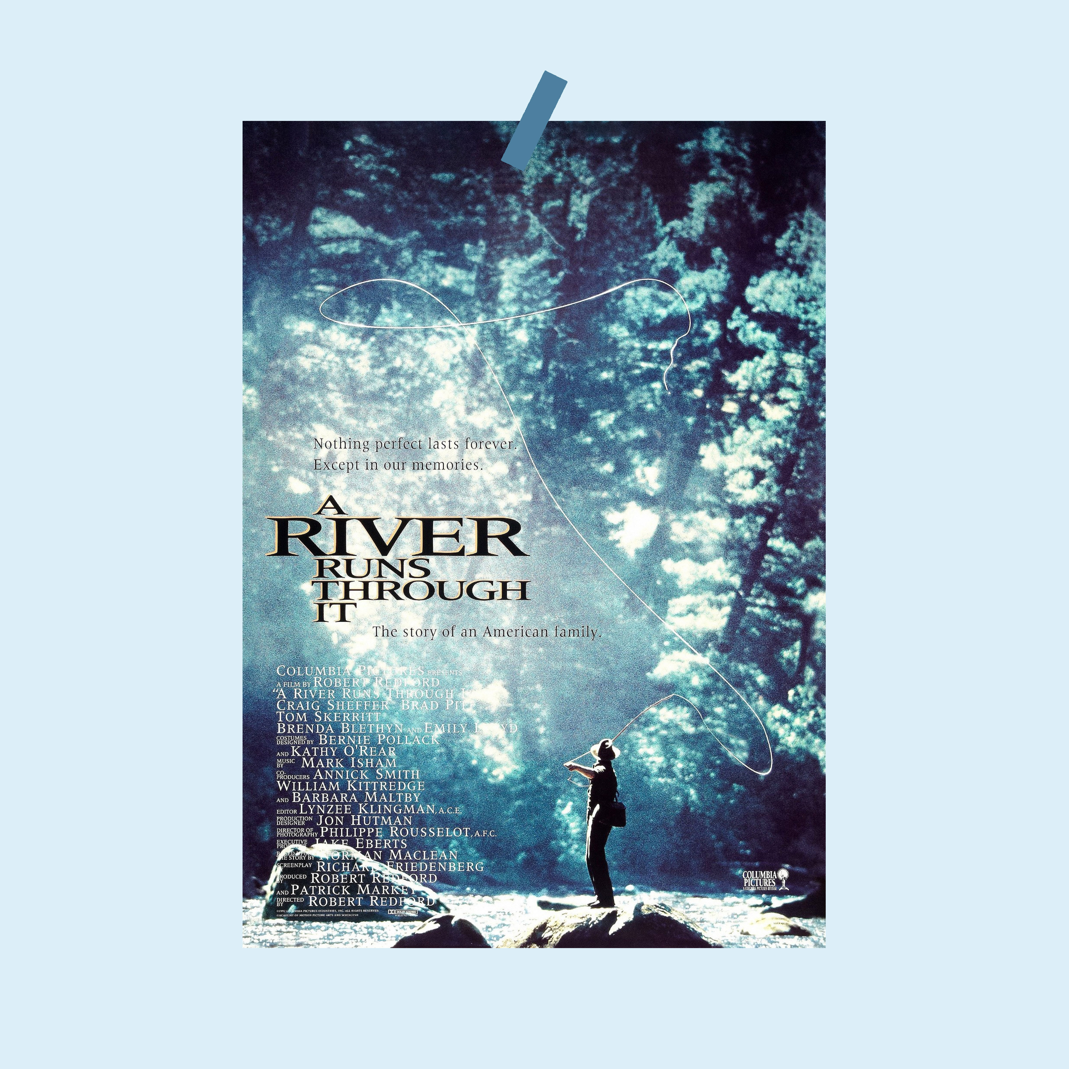 大河恋电影海报 布拉德皮特 客厅装饰画报墙贴房间挂画