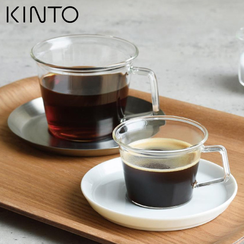 日本进口KINTO CAST系列耐热玻璃杯 水杯咖啡杯 牛奶杯冰茶杯器具